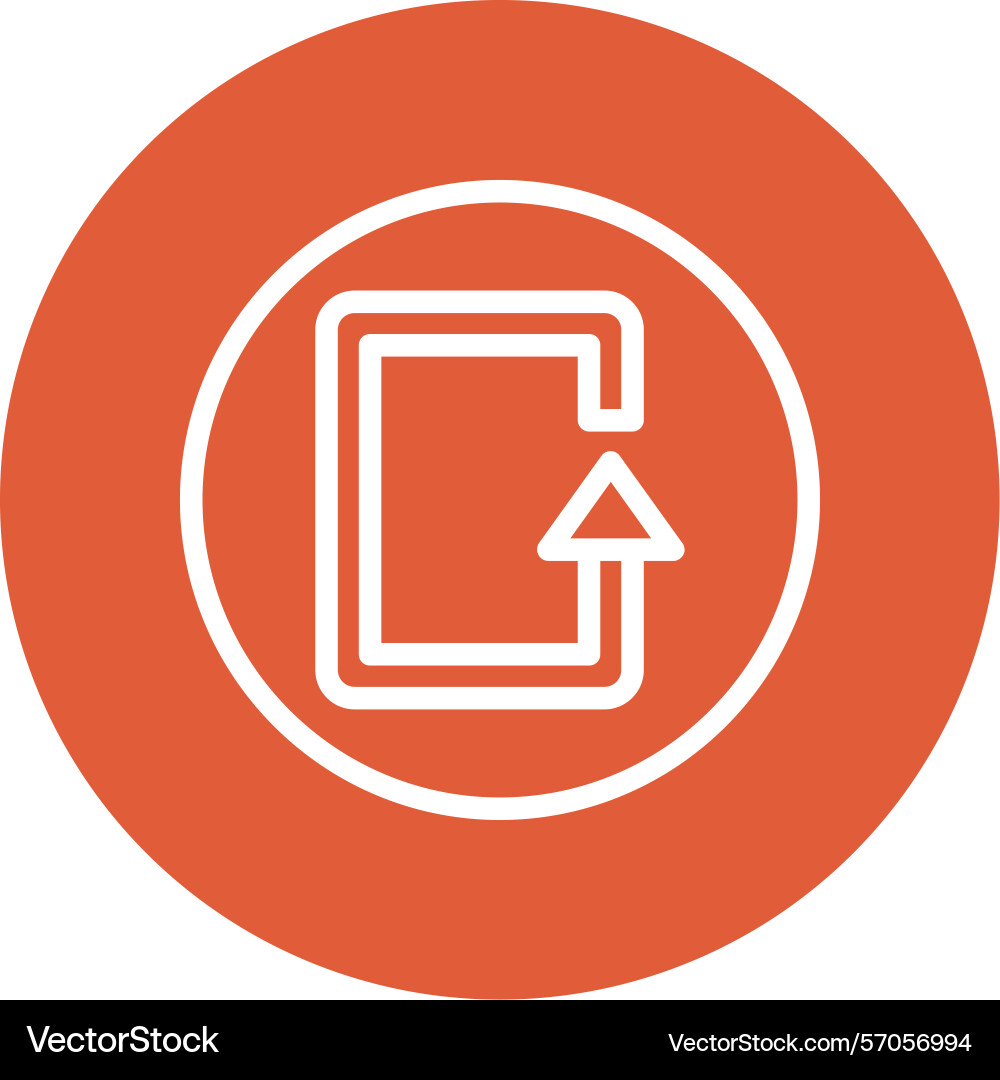 Arrow loop up line circle style icon design Vector Image