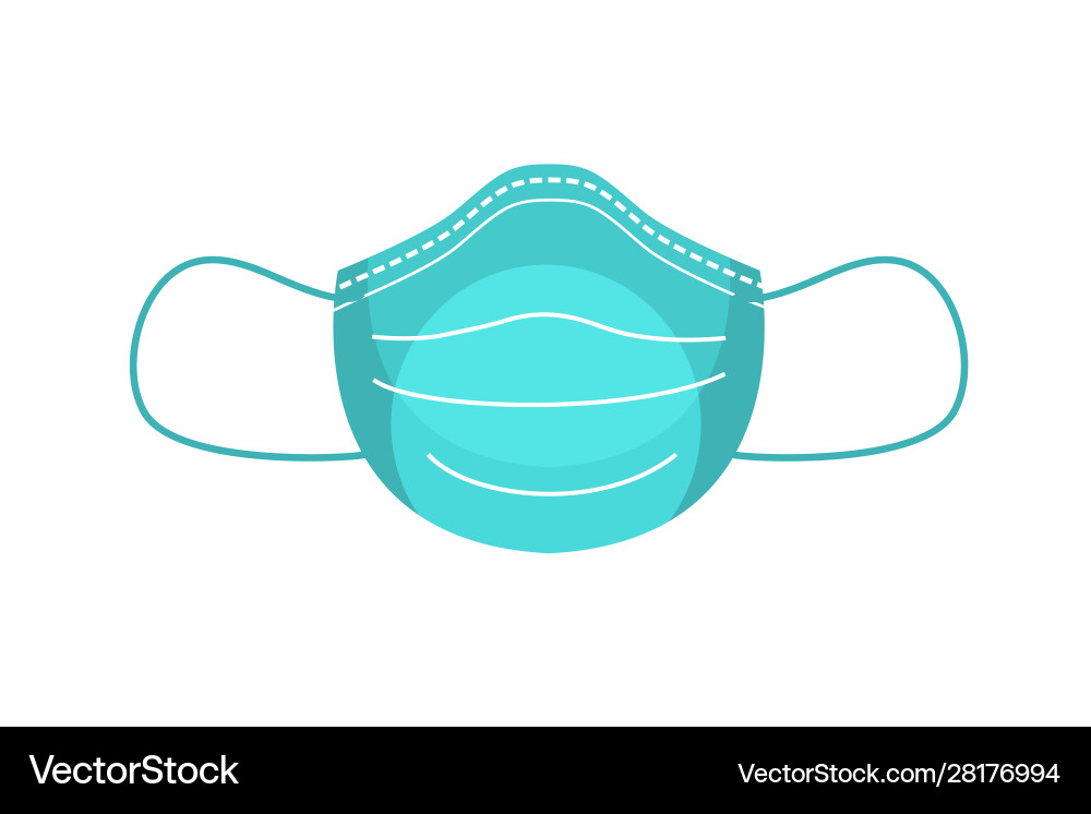 Medical face mask flat vector image