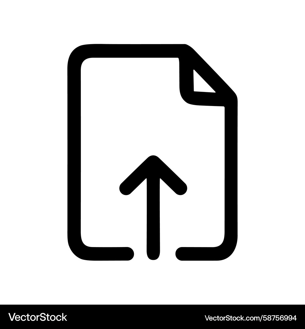 Paper Upload Icon Vector Image