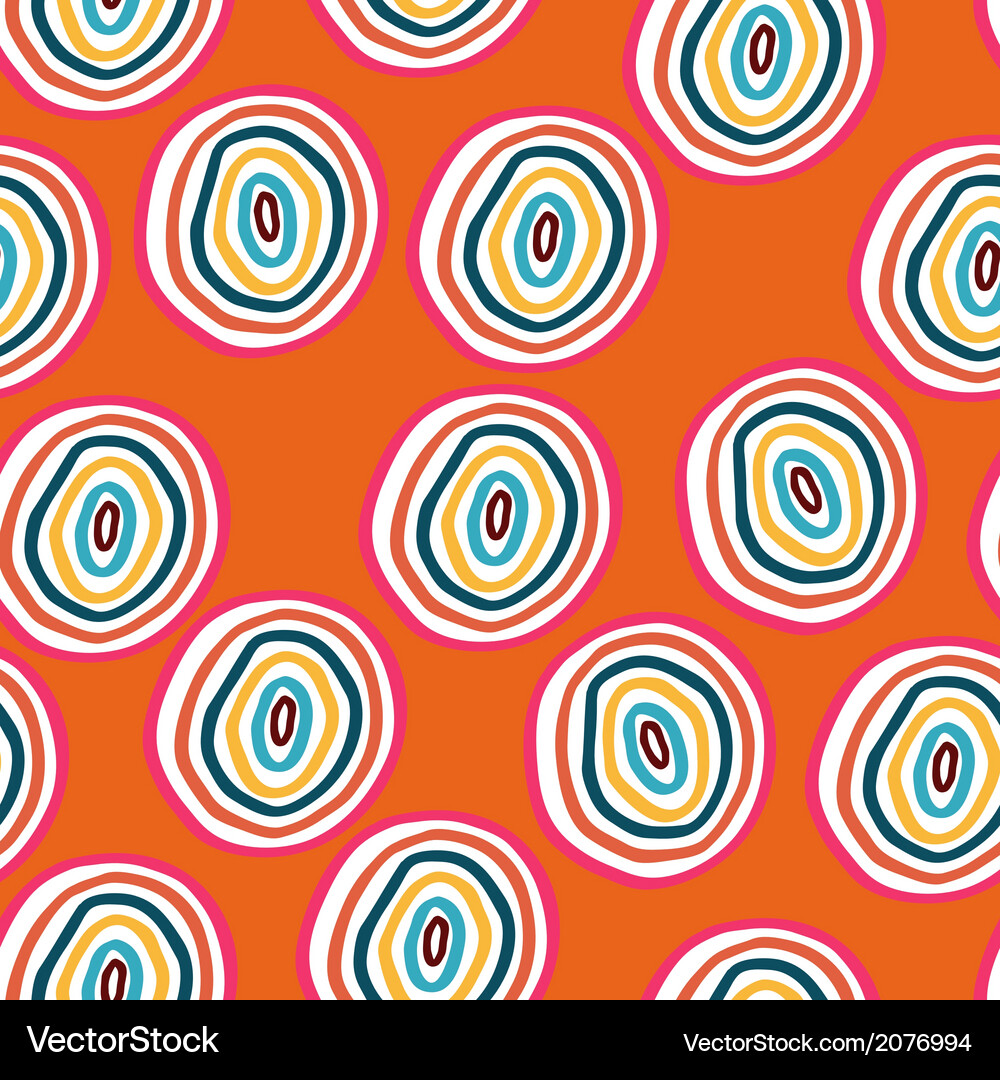 Seamless pattern with doodle circles Vector Image