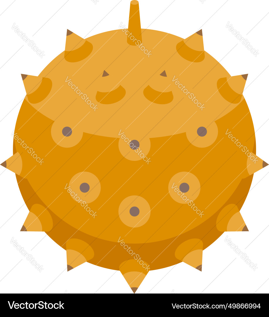 Whole kiwano food icon isometric fruit Whole kiwano food icon isometric fruit vector image