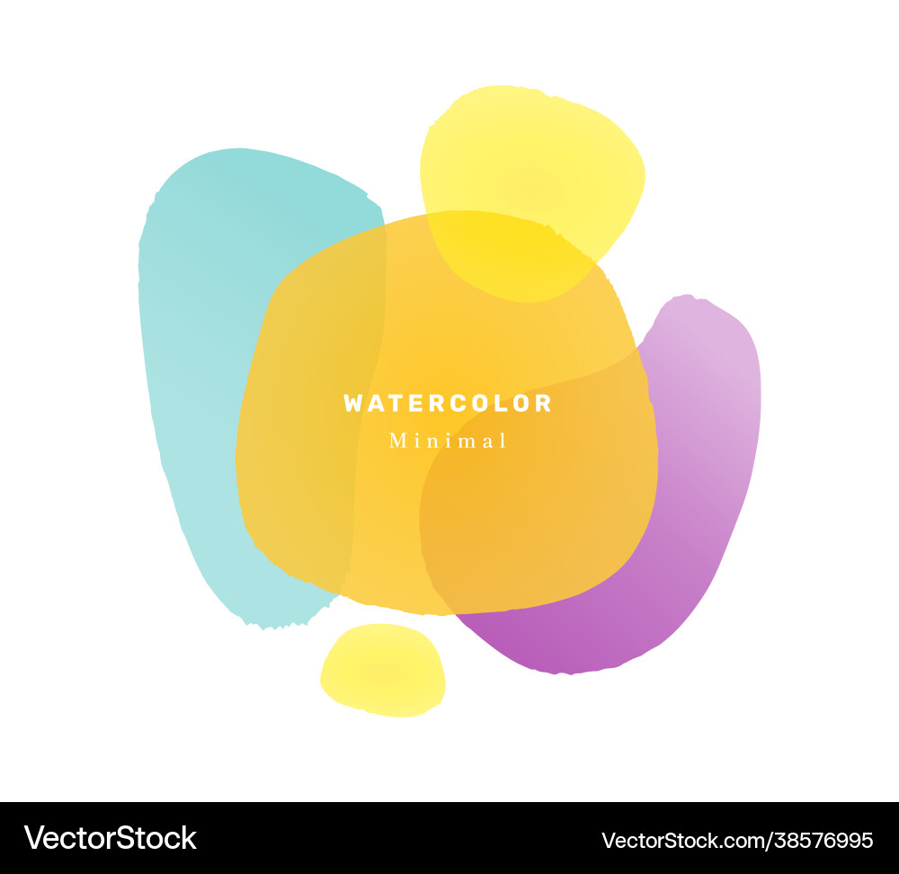Abstract minimal watercolor blob banner for web Abstract minimal watercolor blob banner for web vector image