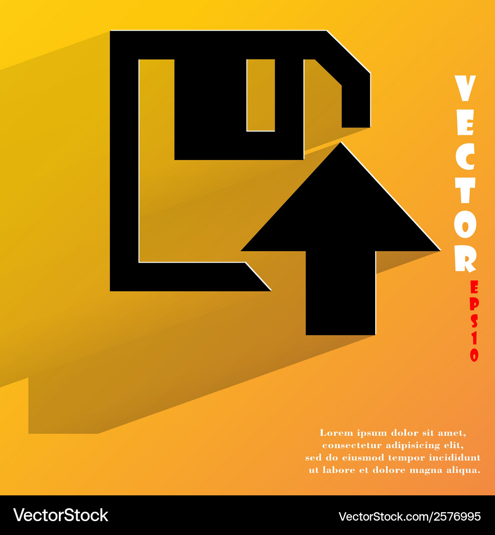 Floppy Disk Upload Icon Vector Image