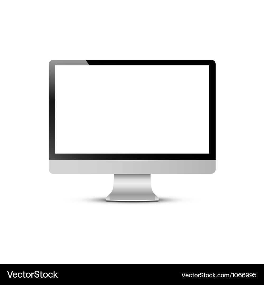 Isolated Computer Screen vector image