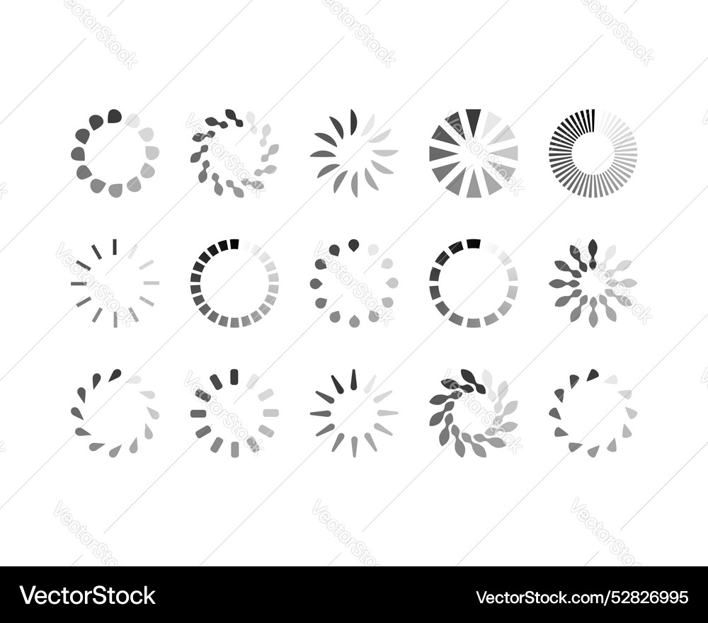 Sammlung Ladebar Status-Icon-Set geladen Vektorbild