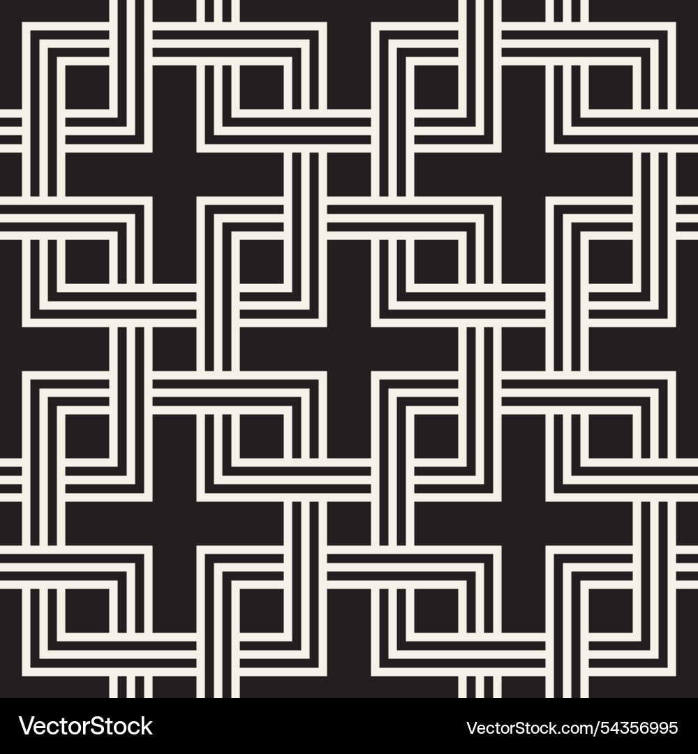 Seamless pattern repeating geometric elements vector image