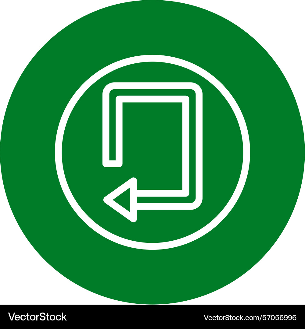 Arrow loop left line circle style icon design Vector Image