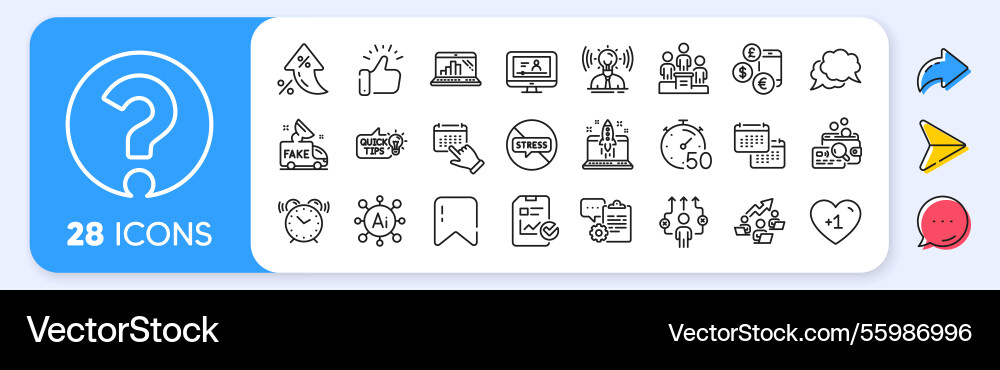 Chat message report checklist and teamwork chart Chat message report checklist and teamwork chart vector image