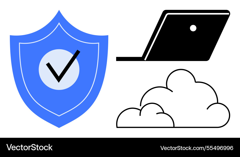 Digital security and cloud computing protecting Digital security and cloud computing protecting vector image