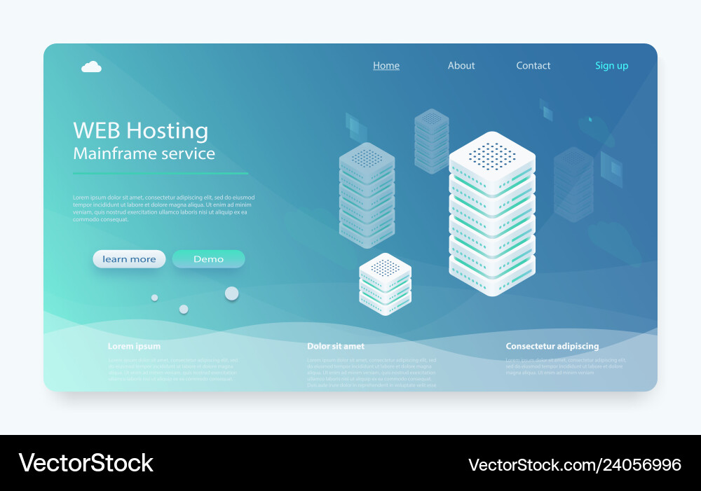 Internet datacenter connection concept Internet datacenter connection concept Vector Image