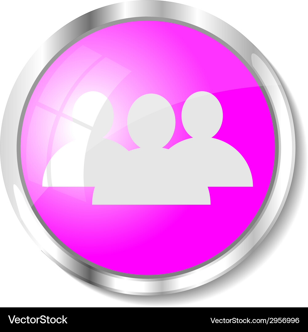 Pink web button Vector Image