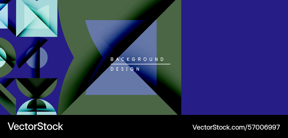 Abstract geometric composition overlapping shapes Vector Image