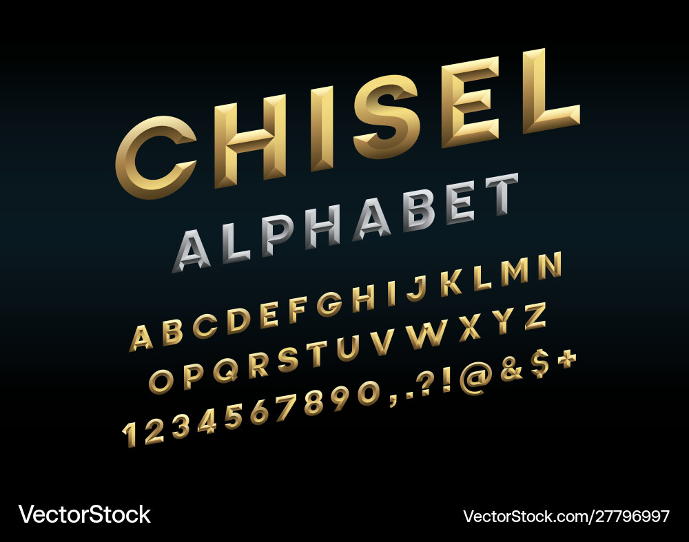 Chisel font vector image