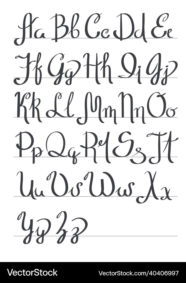 Cool Handwriting Styles Alphabet