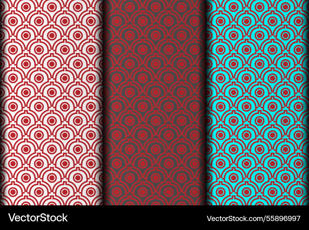 Red pattern design template vector image