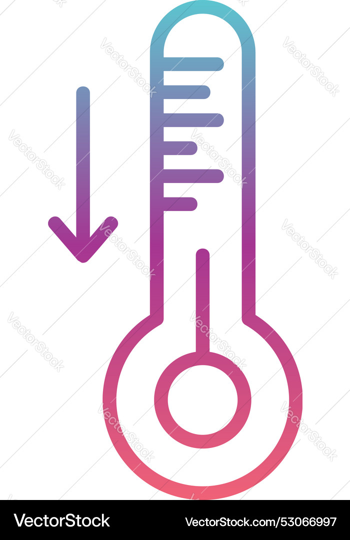 Temprature low line gradient design Royalty Free Vector