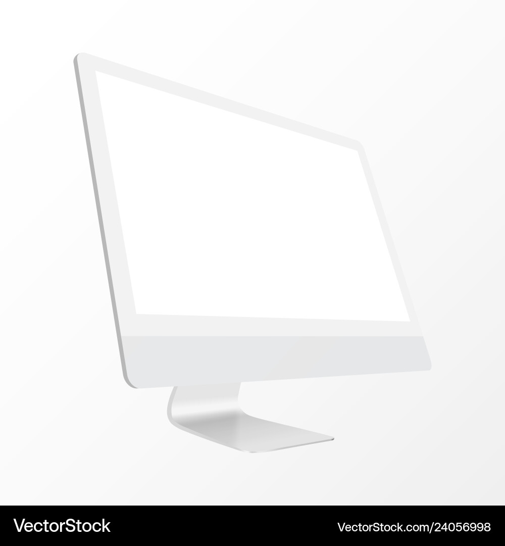 Computer display with blank screen Computer display with blank screen vector image