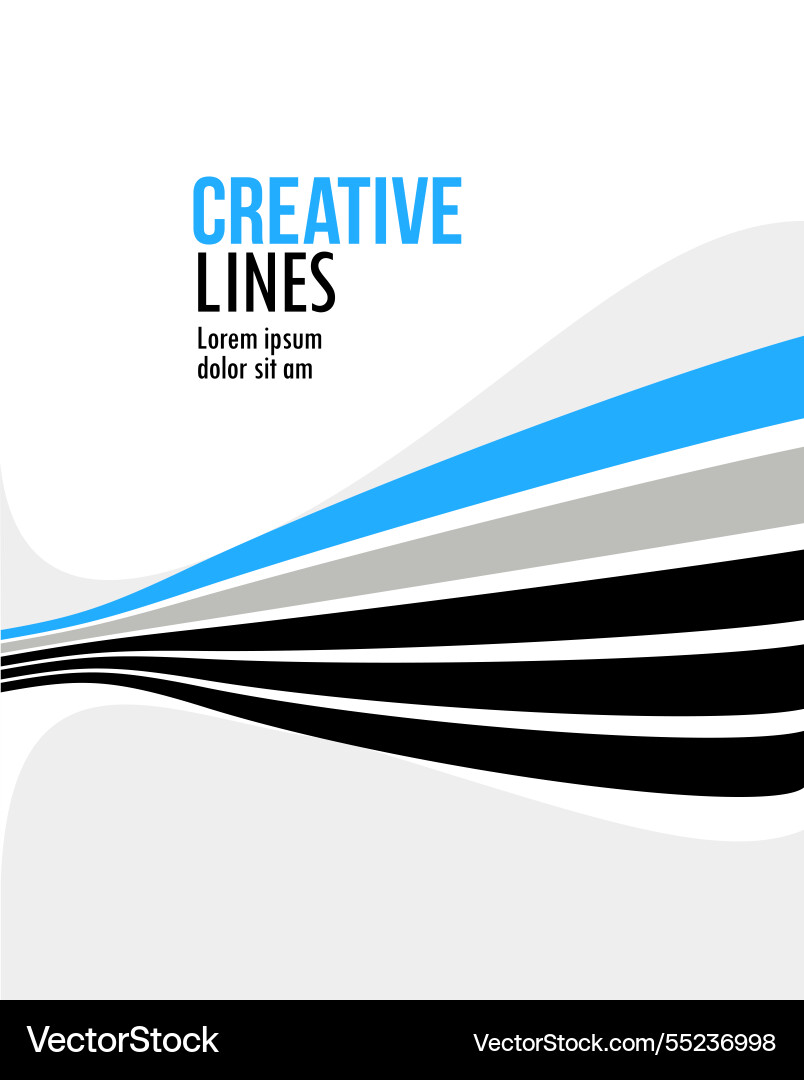 Creative lines abstract background 3d perspective Vector Image