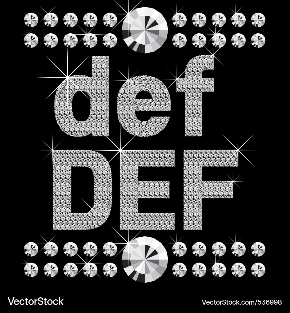 Diamond Letter Set - Funkeln und Glamorous Vektorbild