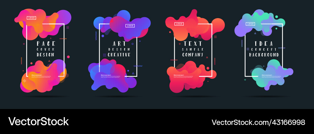 Frame border design liquid shape colorful Frame border design liquid shape colorful vector image