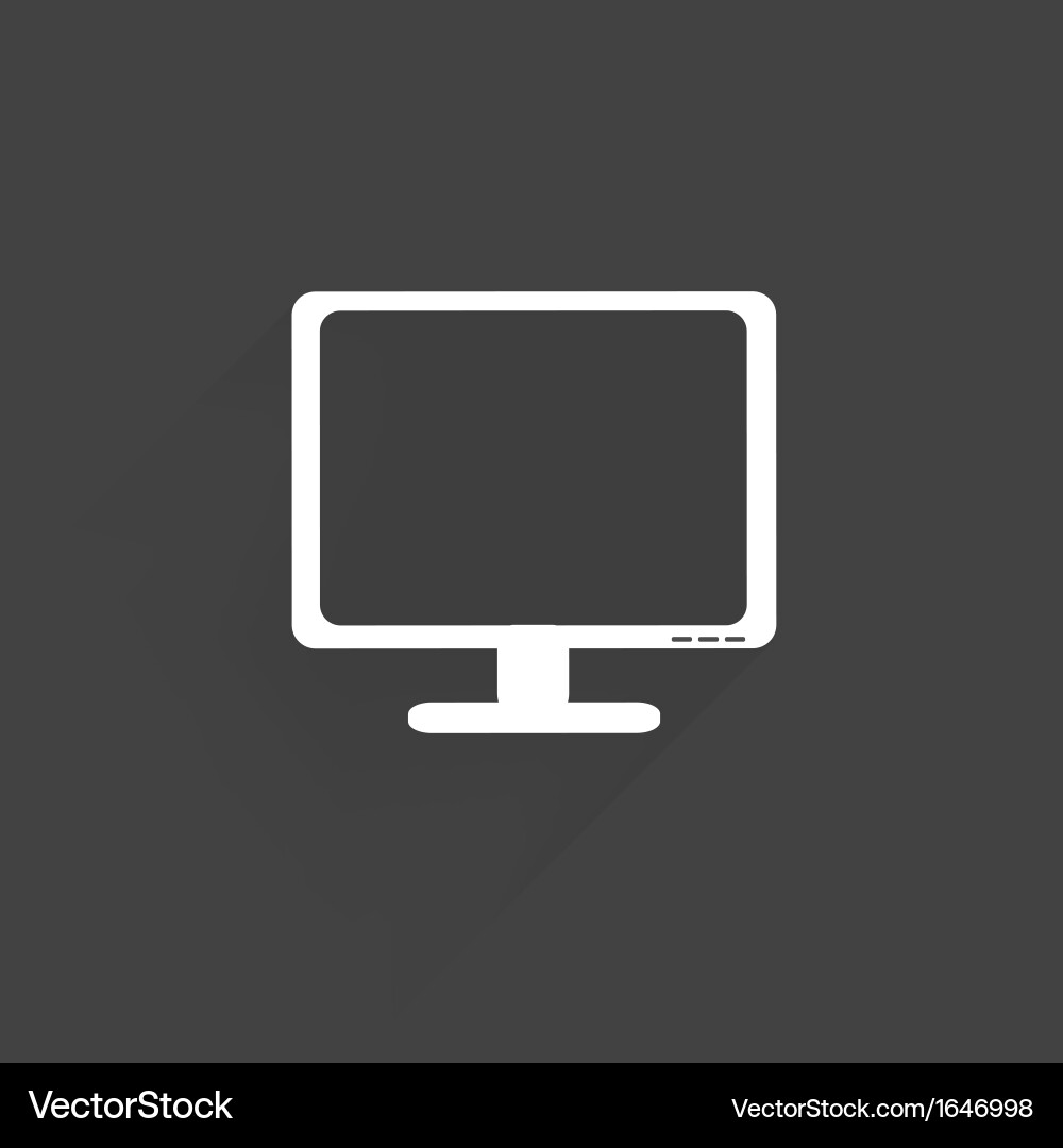 Monitor web icon flat design Vector Image
