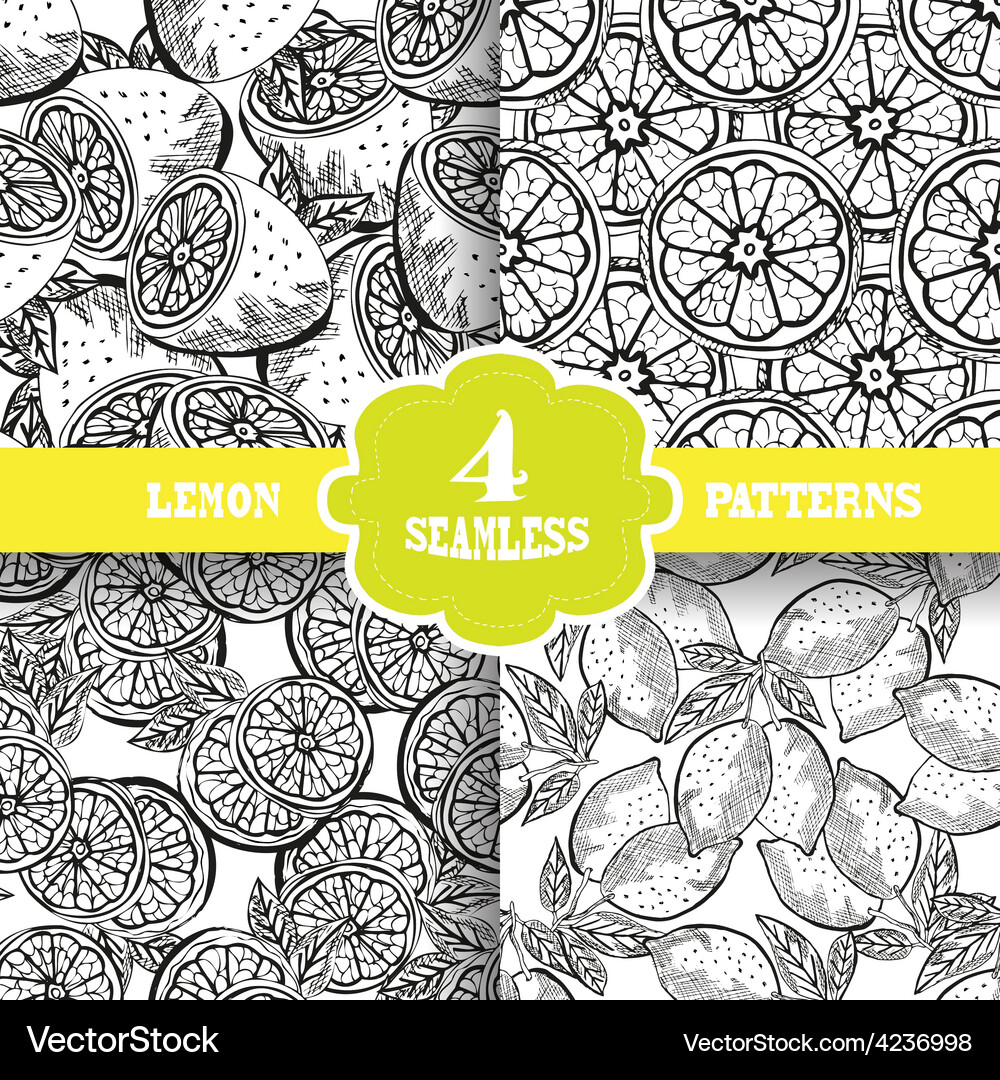 Seamless patterns set Vector Image