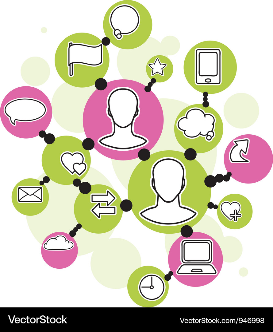 Social media network pattern Vector Image
