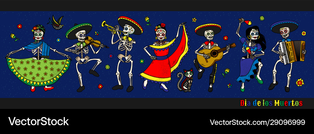 Day dead dia de los muertos Day dead dia de los muertos vector image