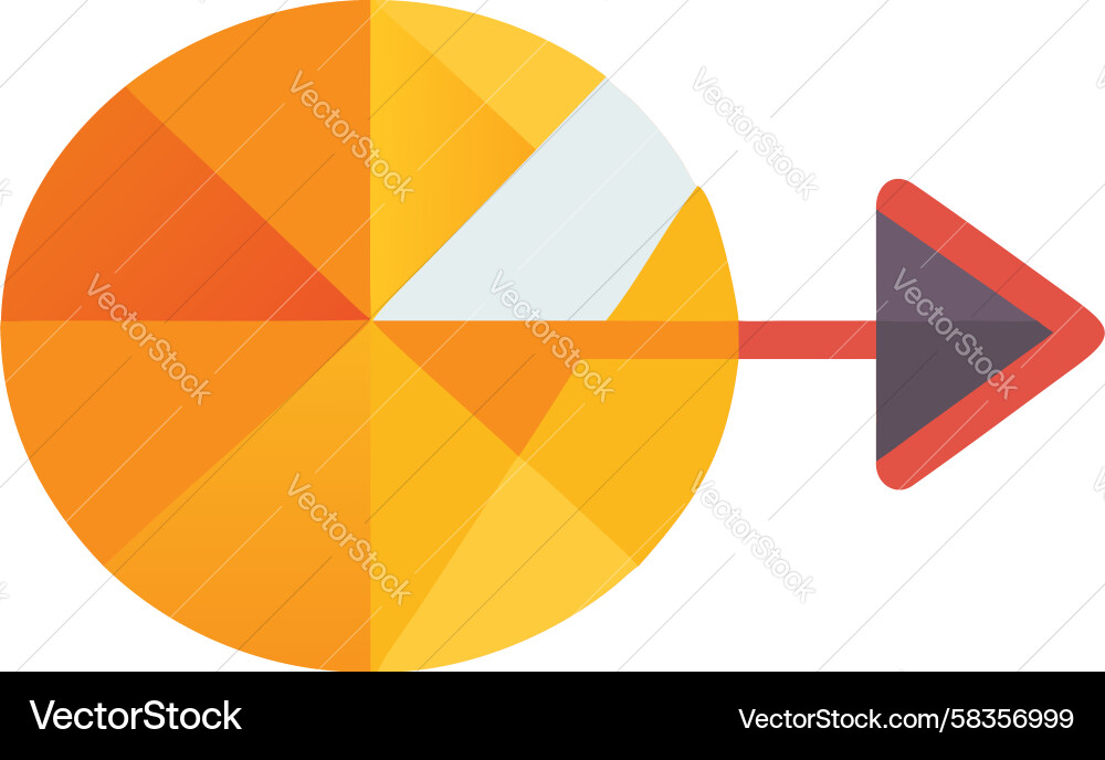 Progressive Data Arrow Chart Vector Image