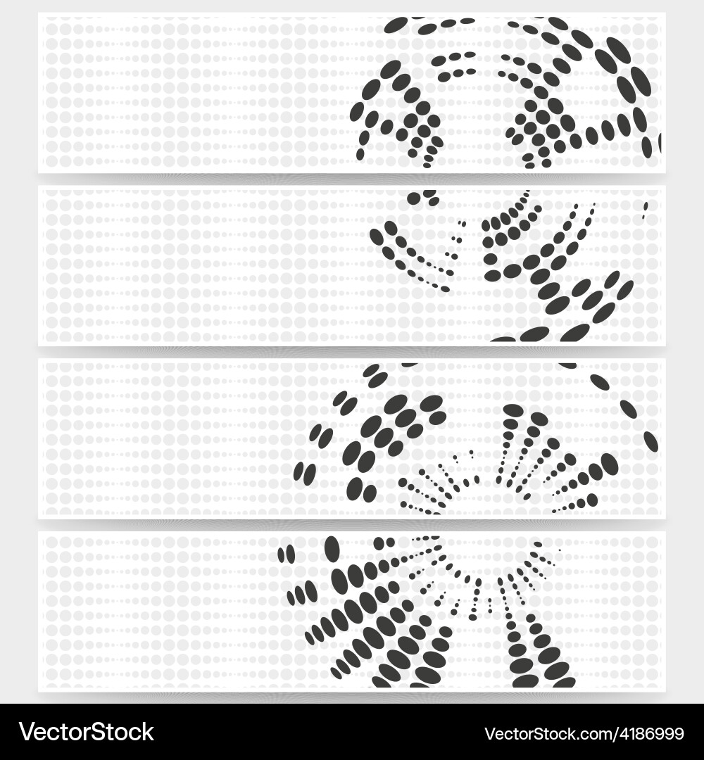 Web banners set of header layout templates circle Vector Image