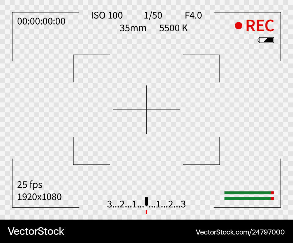 Camera Viewfinder - Focus Frame vector image