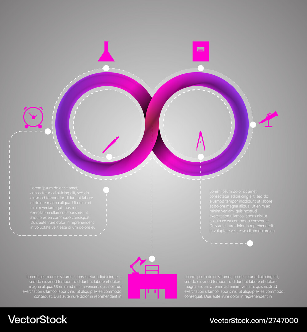 Infographic for education with mobius stripe Vector Image