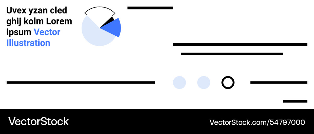 Minimalist design with pie chart and text elements Minimalist design with pie chart and text elements vector image