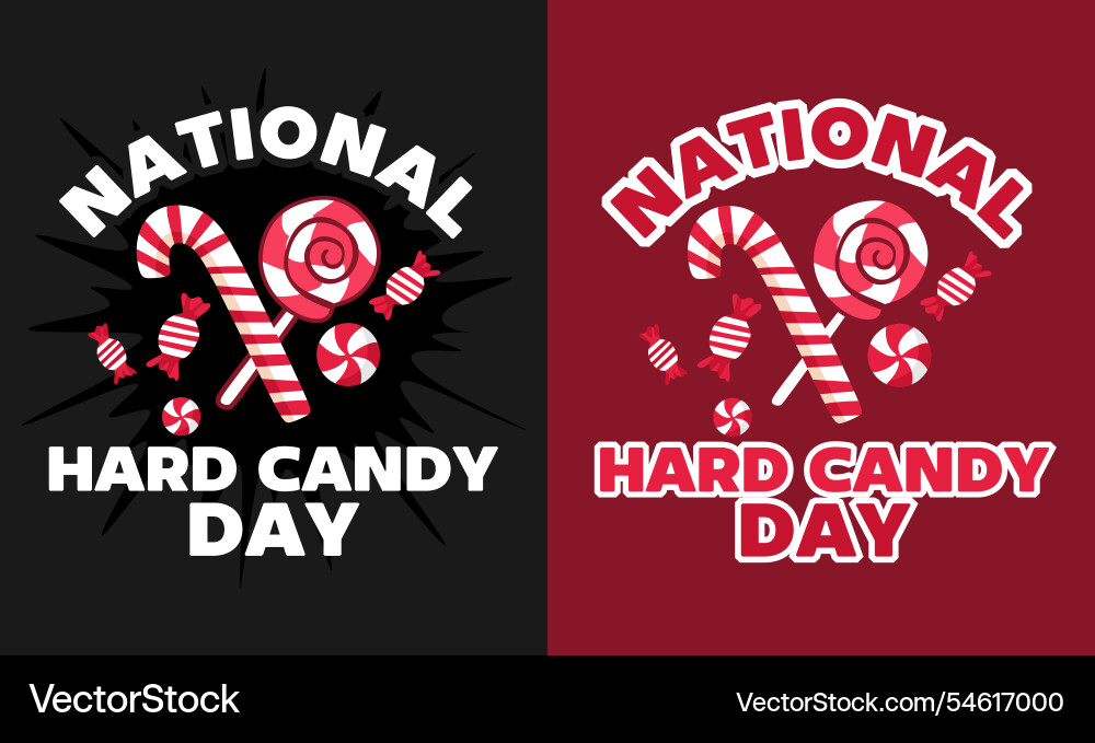 National hard candy day with delicious Royalty Free Vector