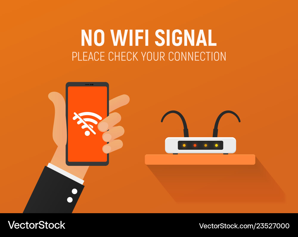 Router Connection Failure vector image