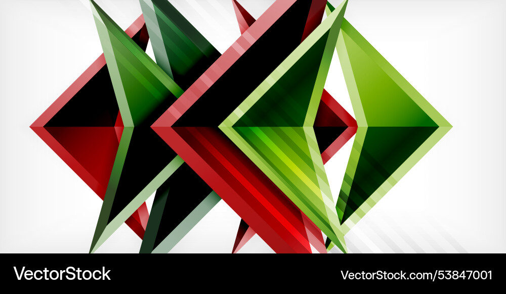Abstract background color triangles and arrows Vector Image