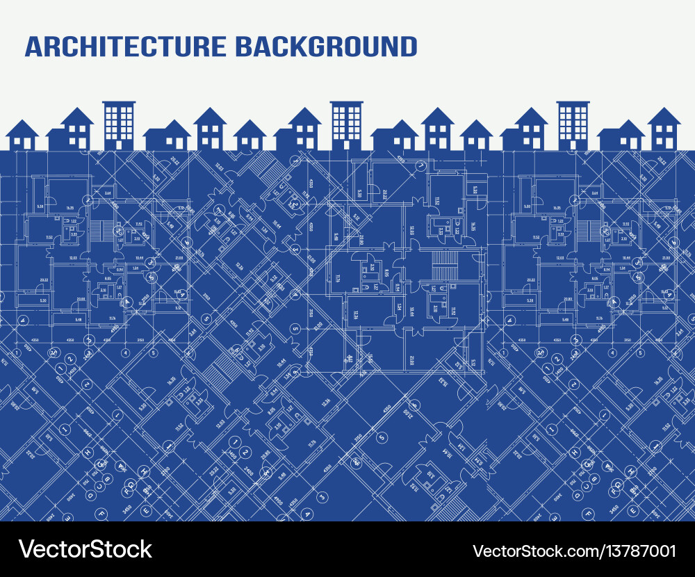 Blueprint Building Background vector image