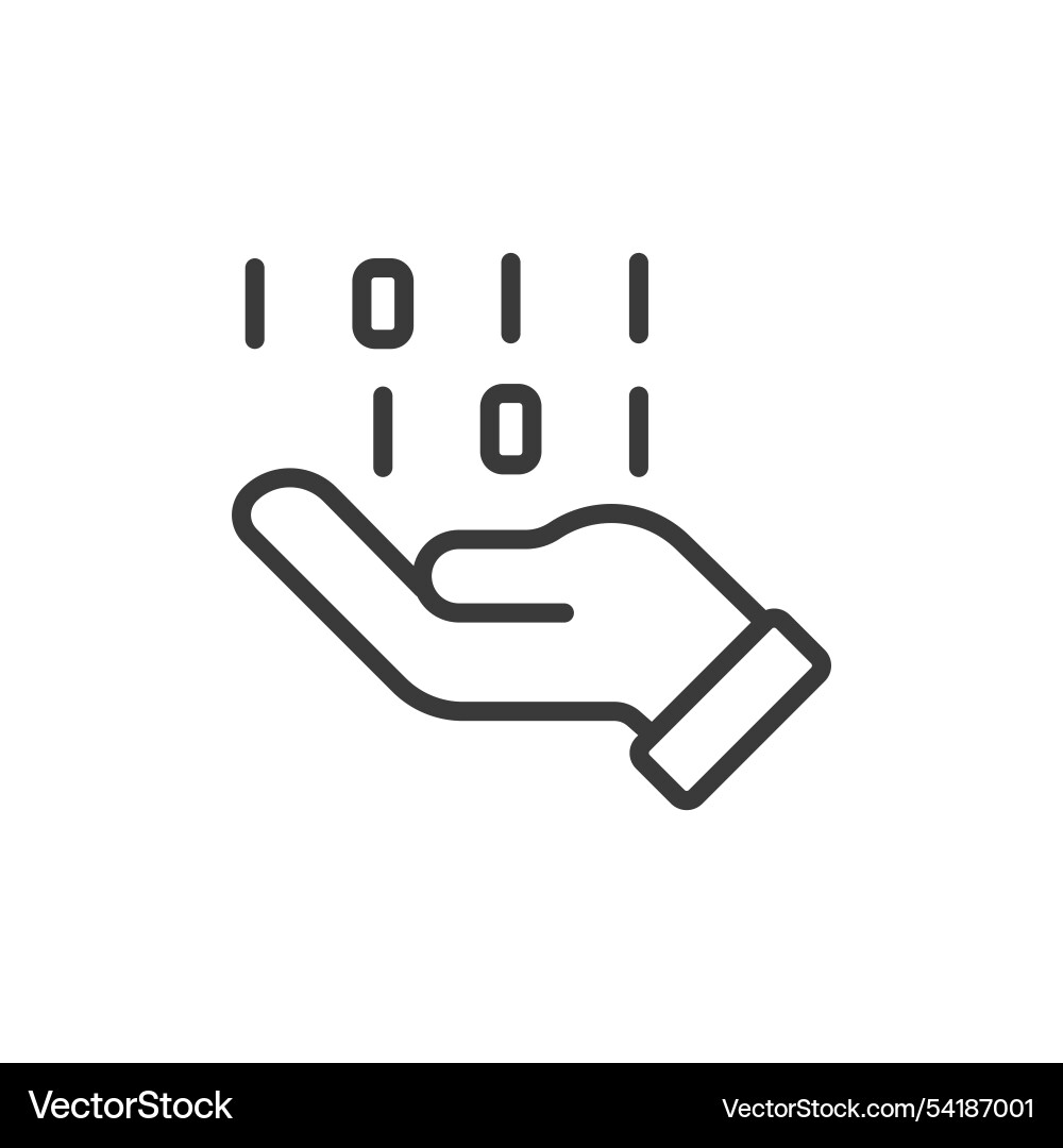 Get data code icon in line design Get data code icon in line design vector image