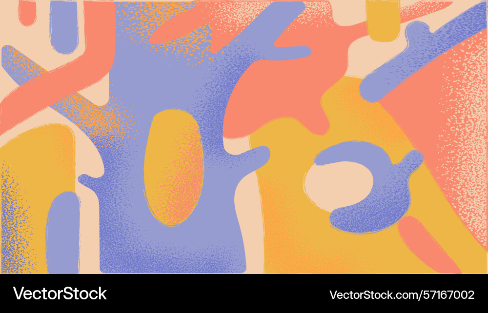 Abstract background with textured shapes in pastel Vector Image