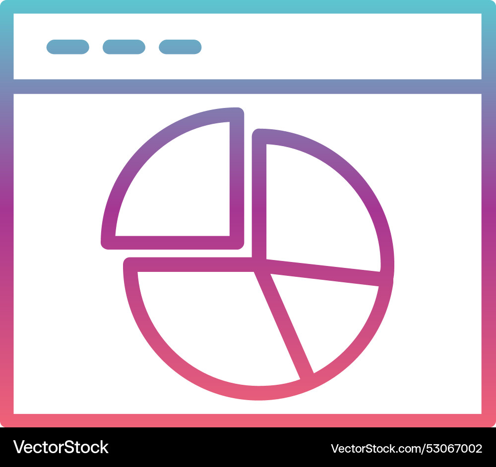 Analytics line gradient design vector image
