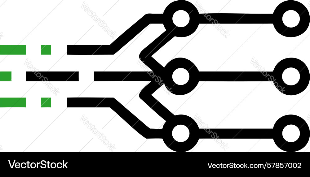 Circuit board connection icon technology network Vector Image