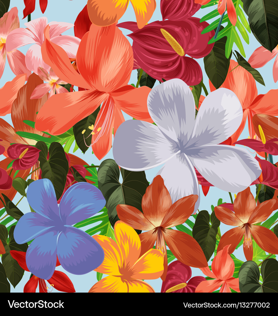 Floral Seamless Pattern Vector Image