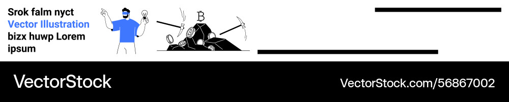 Miner working with pickaxe breaking rocks Miner working with pickaxe breaking rocks vector image