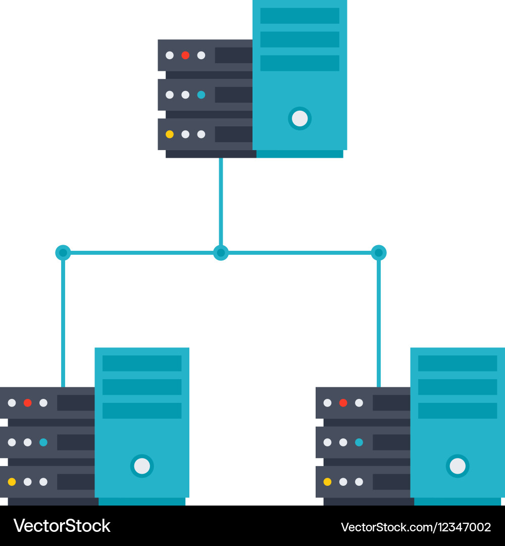 Server Network Icon - Computer Network Vector Image