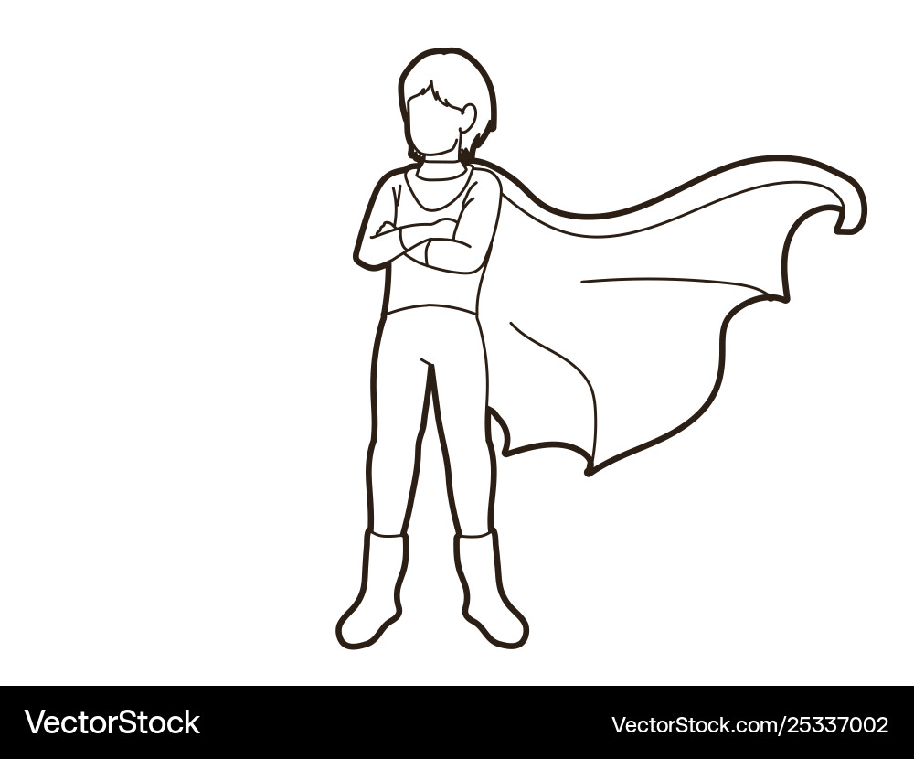 Superhero Cartoon Mann Vektorbild