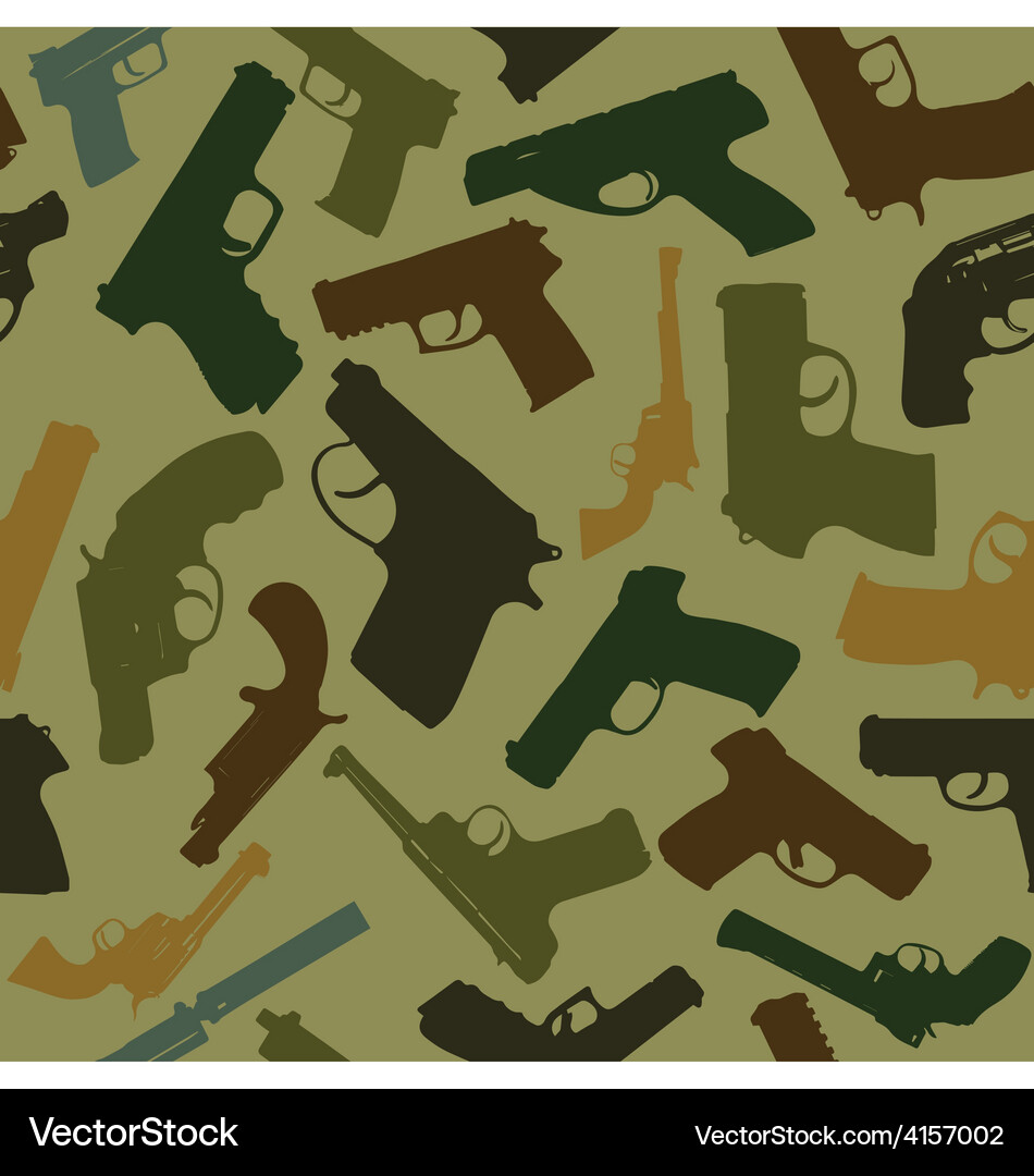 Weapon Seamless Pattern Vector Image