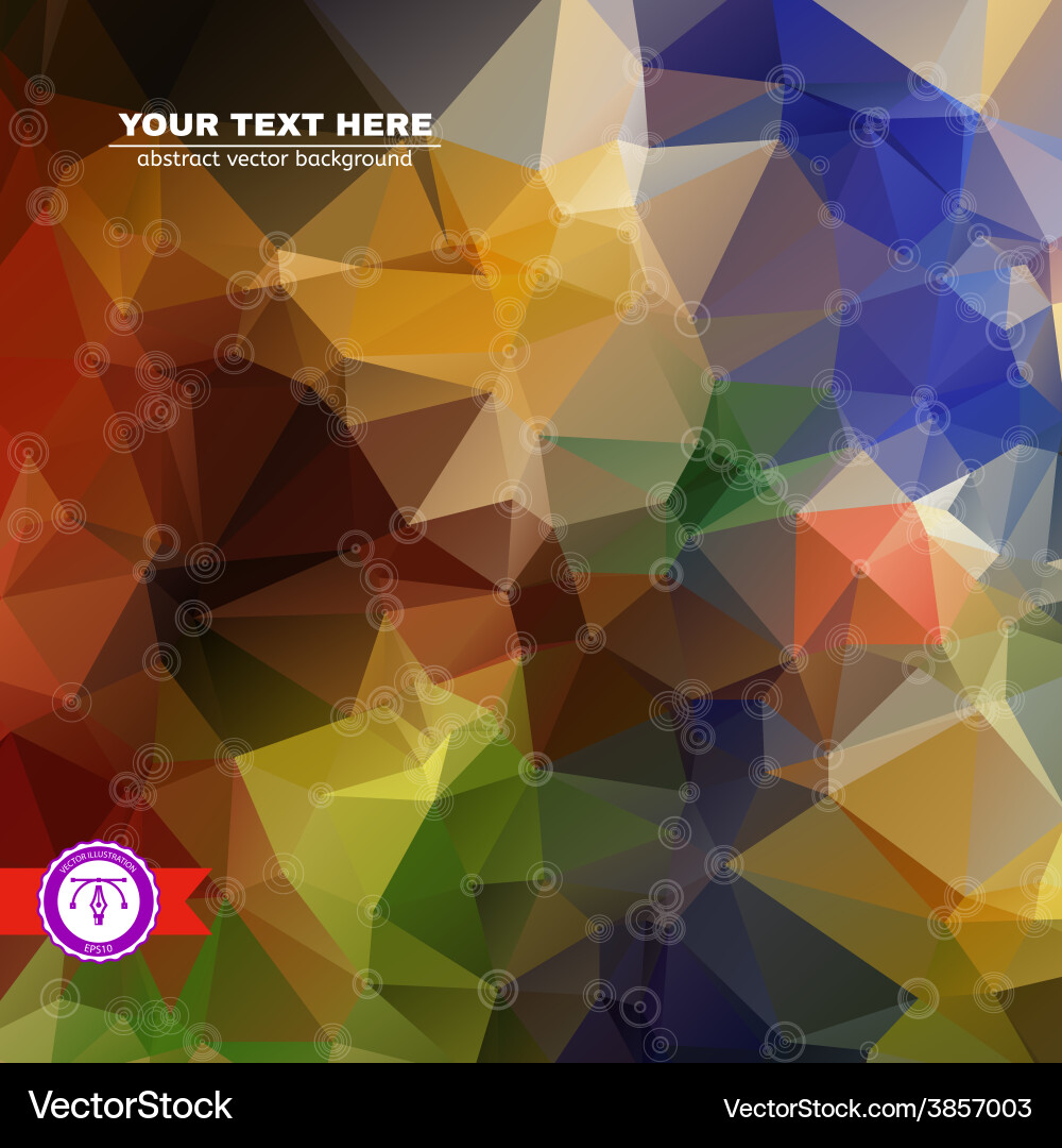 Abstract colorful triangles background vector image