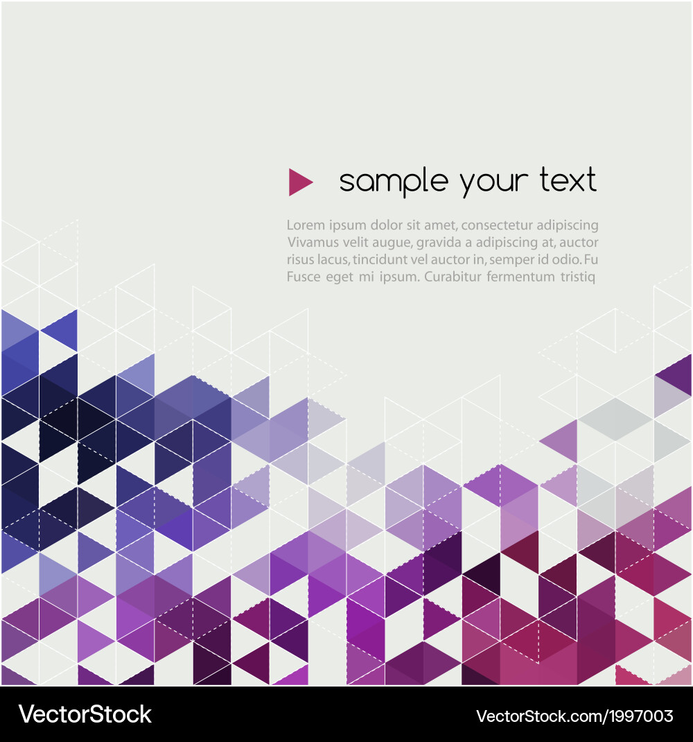 Abstract technology background with triangle vector image