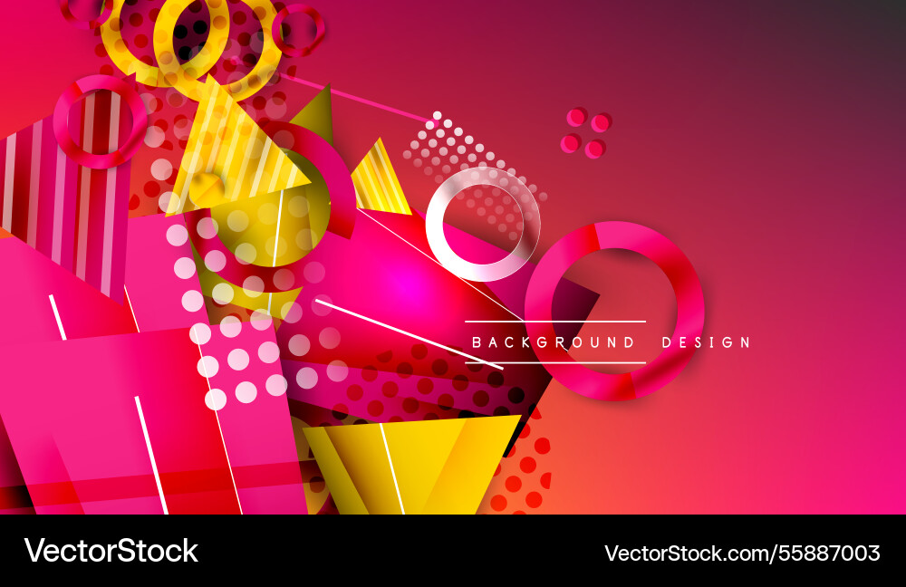 Creative triangles and circles composition Creative triangles and circles composition vector image