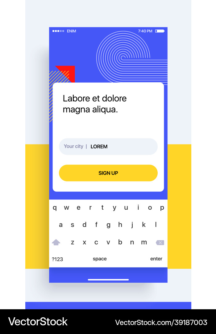 Design of the mobile application ui ux gui from Design of the mobile application ui ux gui from vector image